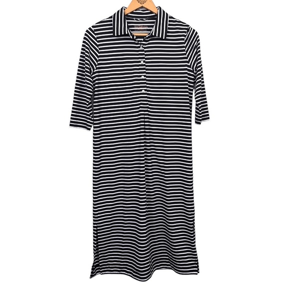 Vineyard Vines Dresses & Skirts - Vineyard Vines Dress Womens Size Small Black White Striped UPF50